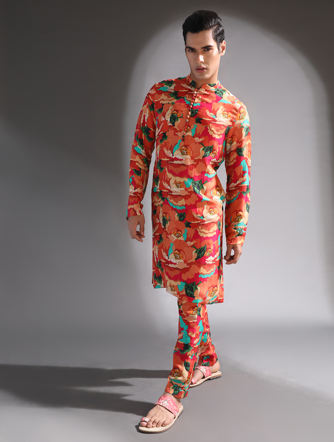 Agaman Printed Silk Coord Set