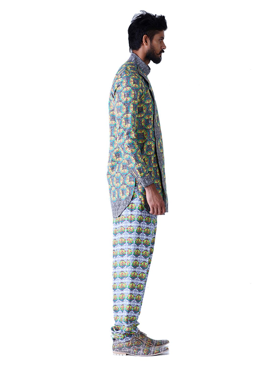 Kronos Printed Angarkha Shirt