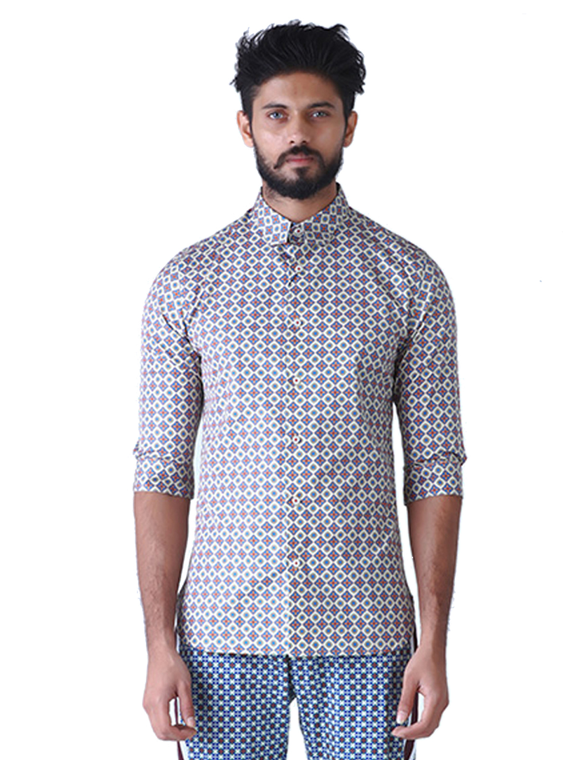 Indo Brown Printed Shirt