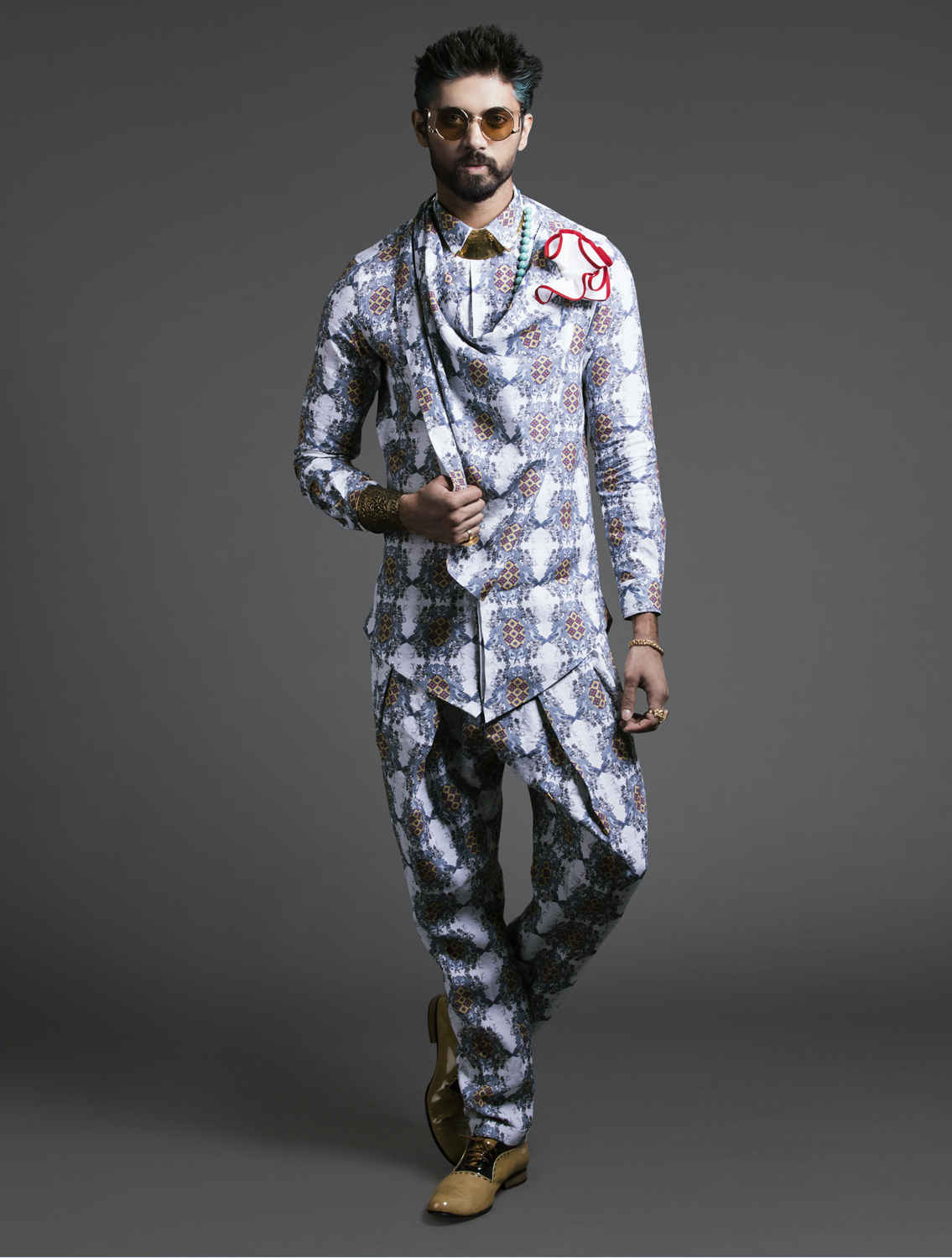 Kaleido Lotus Cowl Shirt Full