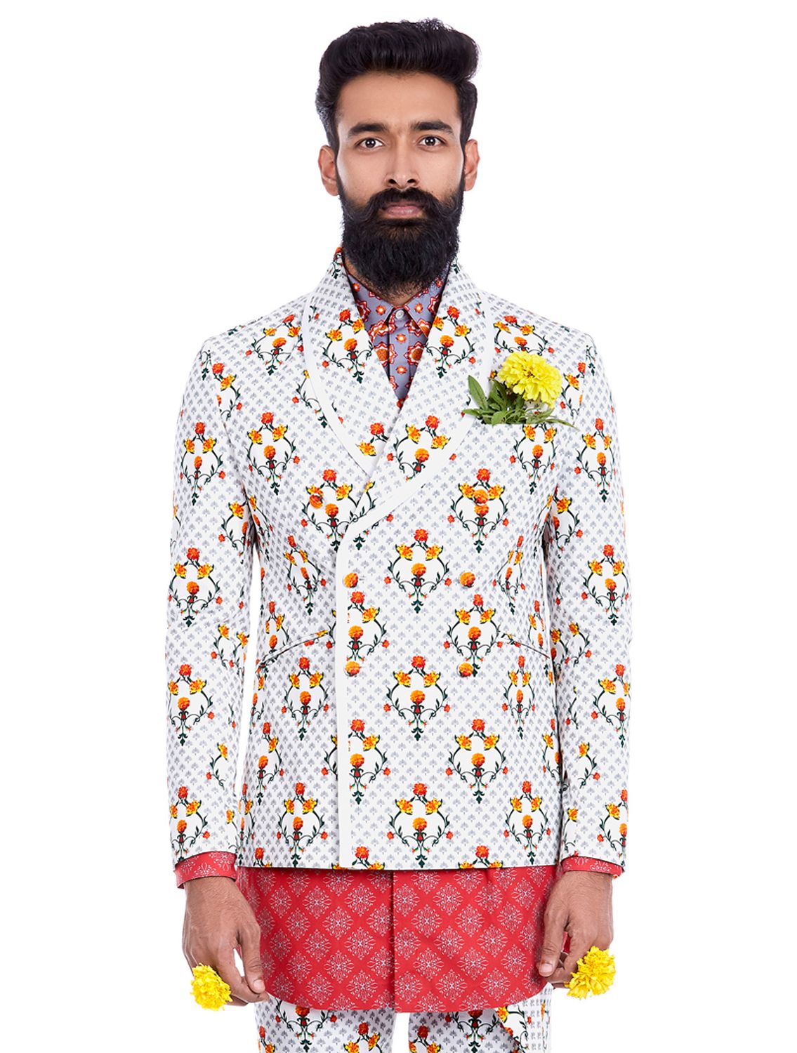 Double breasted jacket in Ustaad print