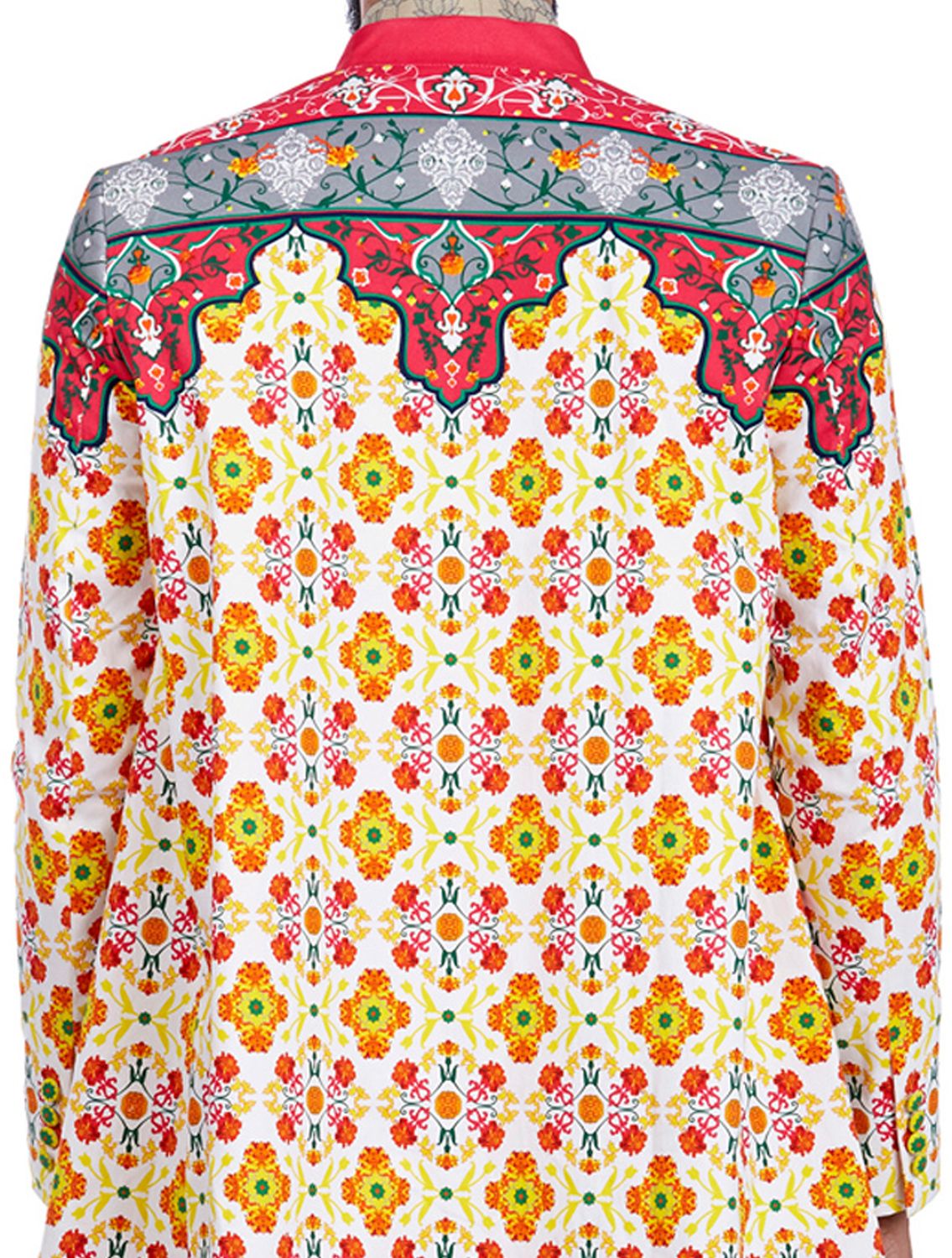 Long Cape Coat in Kashi Print