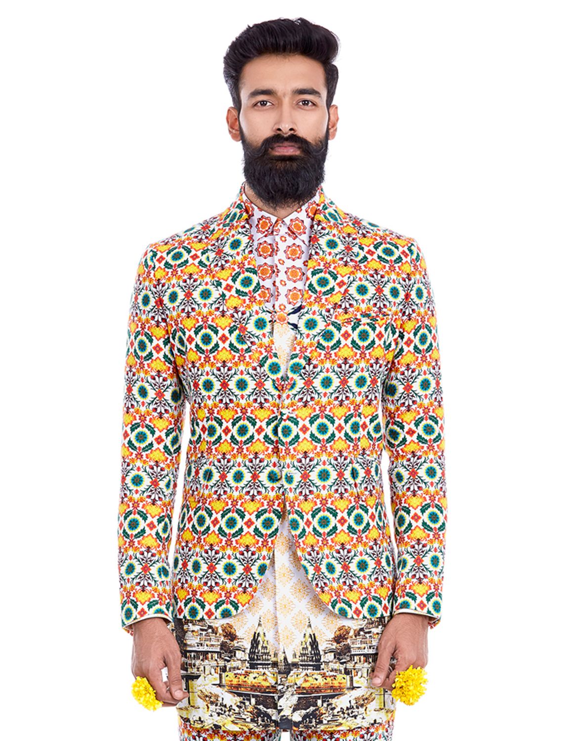 Classic Cut Blazer in Pilgrim Print