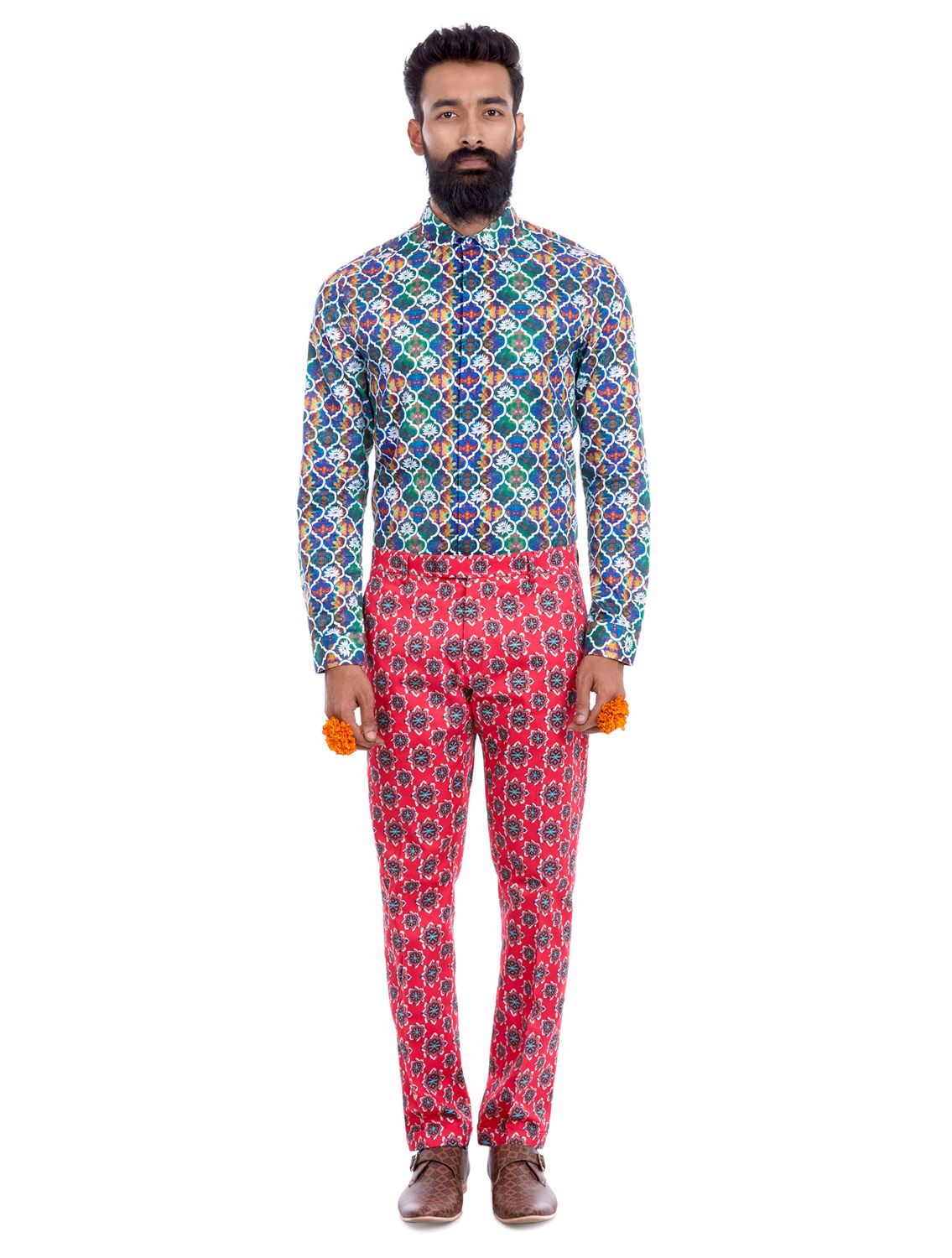 Shirt in all over Jali print