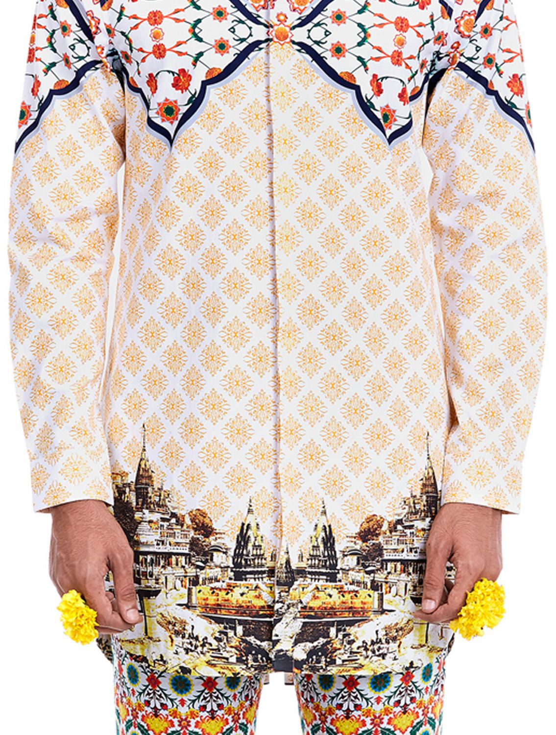 Shirt in all over Ashwamedh print