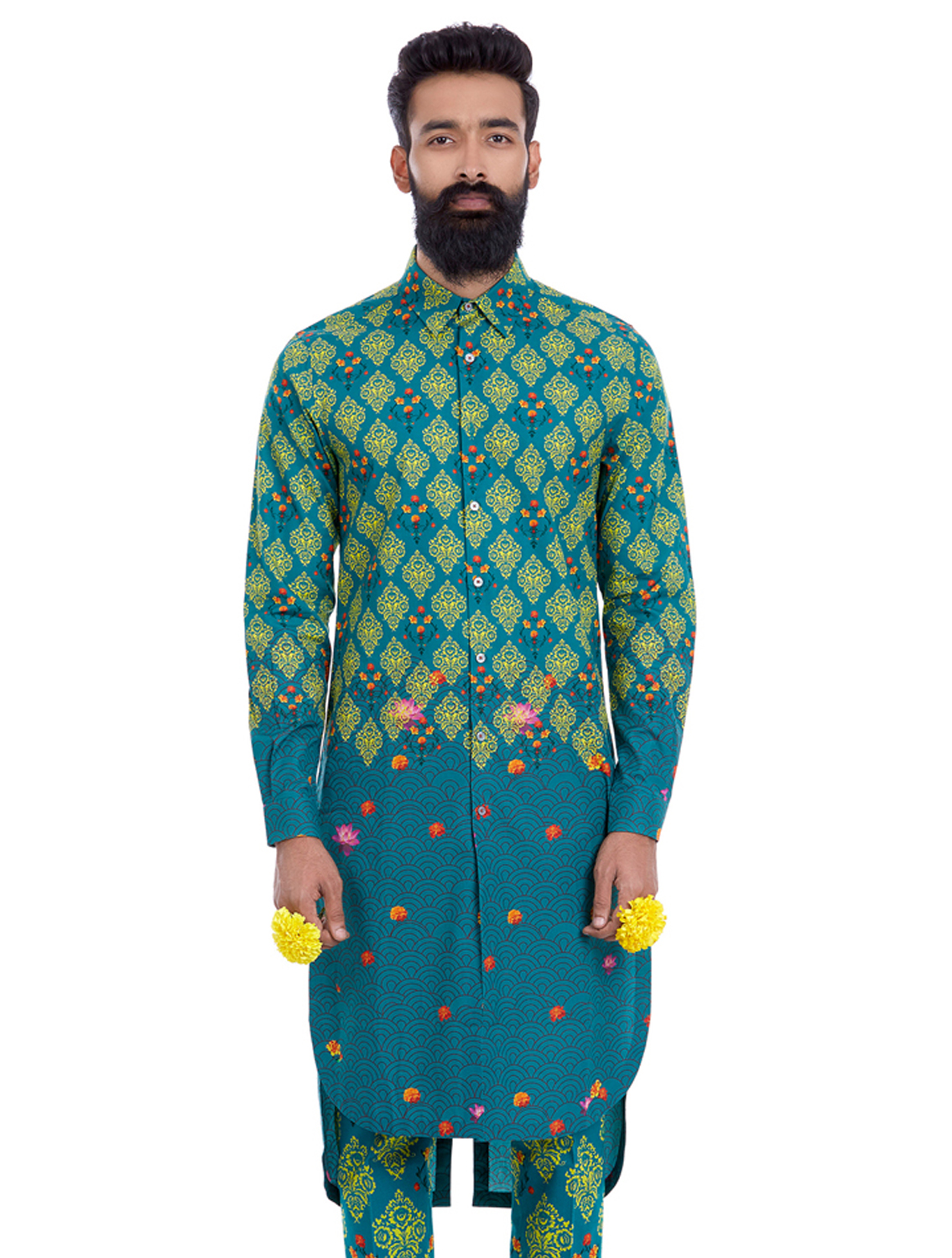 Jal Printed Kurta and Vayu Trousers