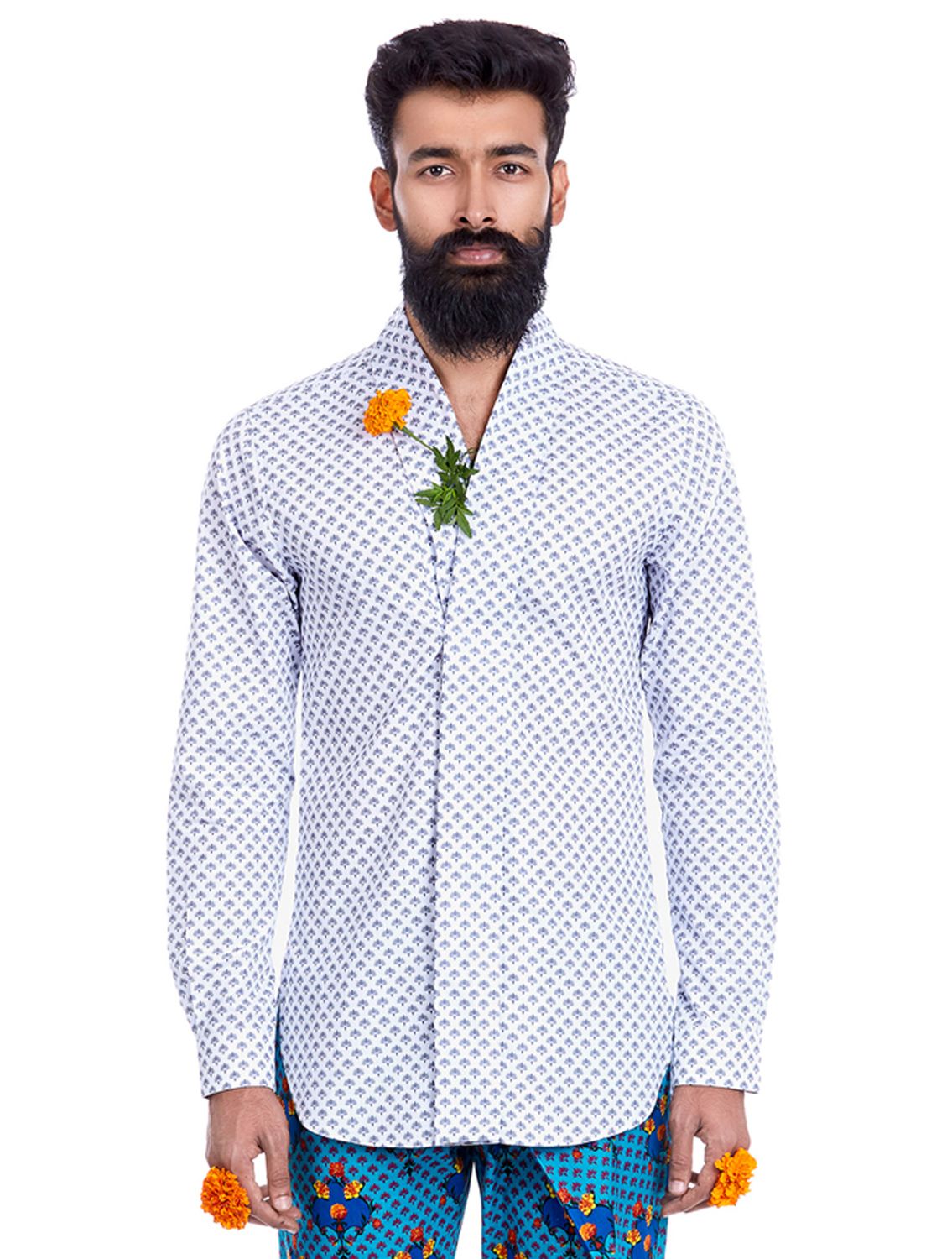 Temple Shawl Collar Shirt