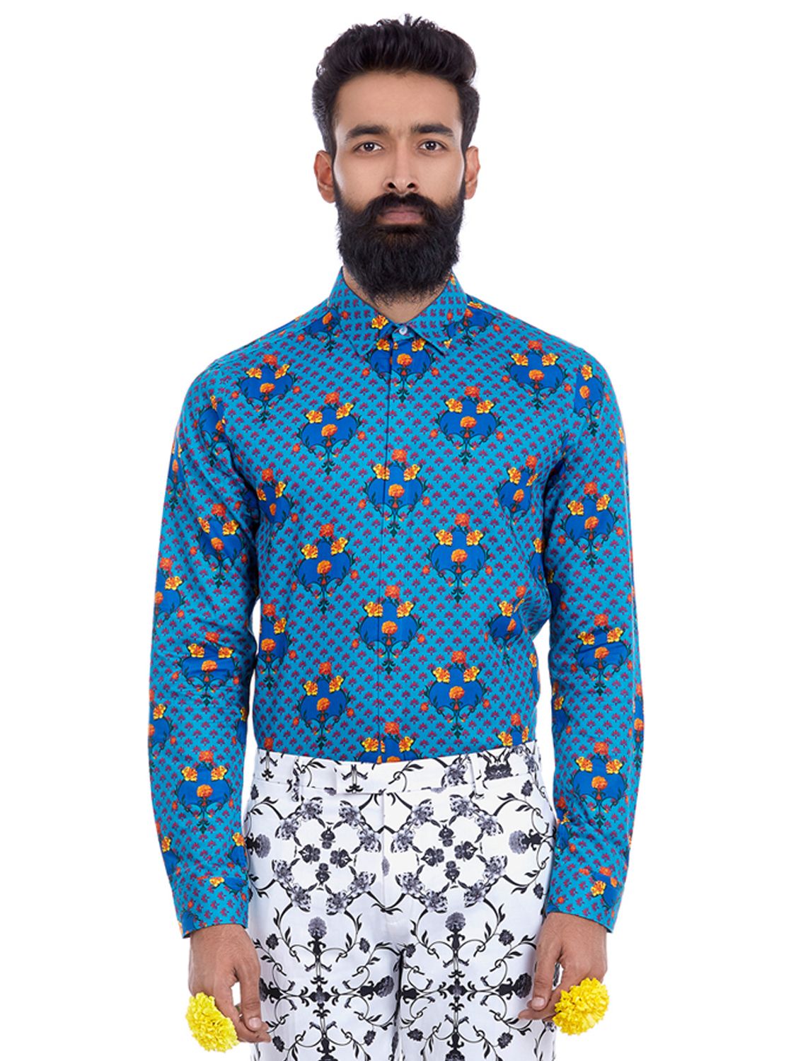 Shirt in all-over Ustaad print