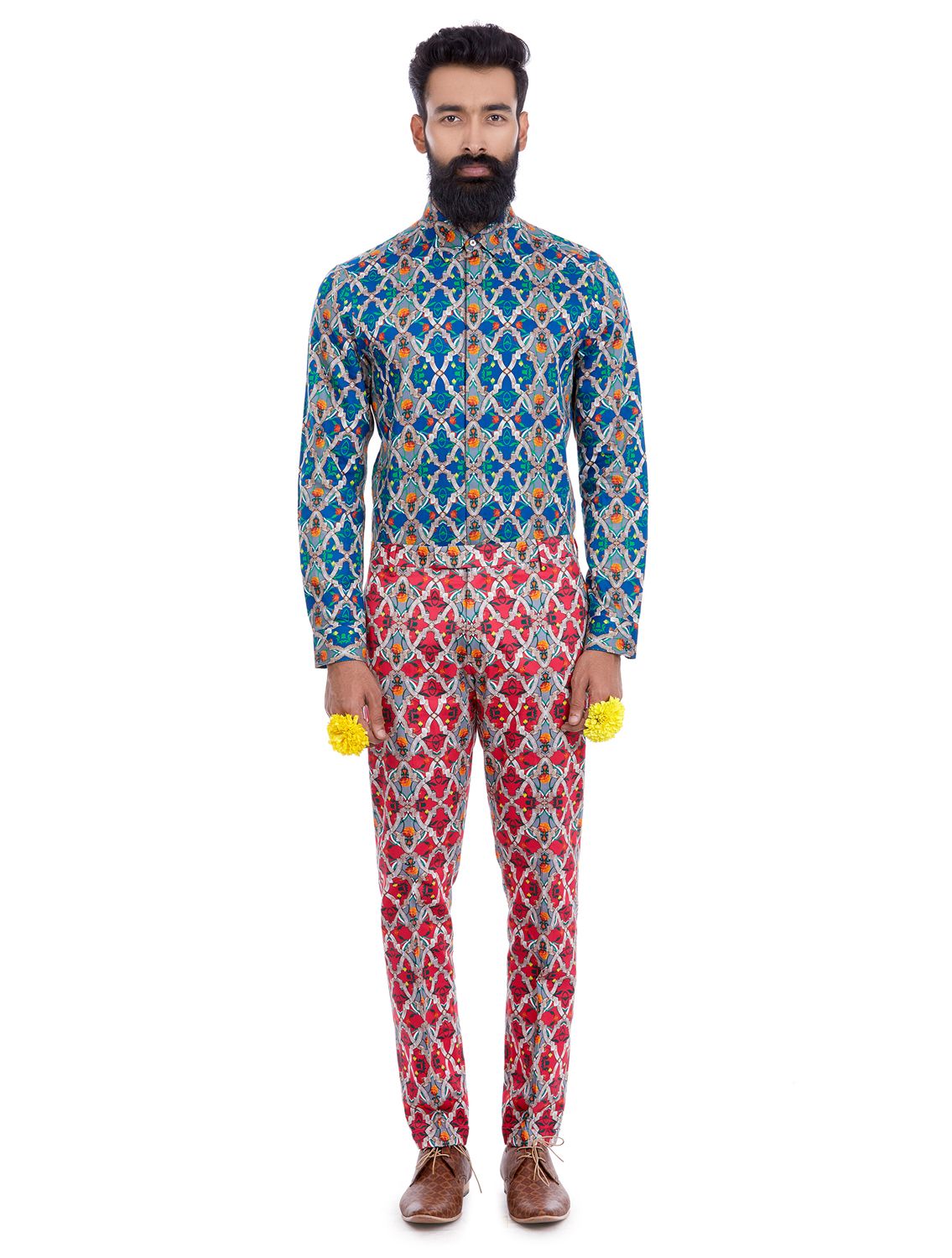Prayag Jali Printed Trousers
