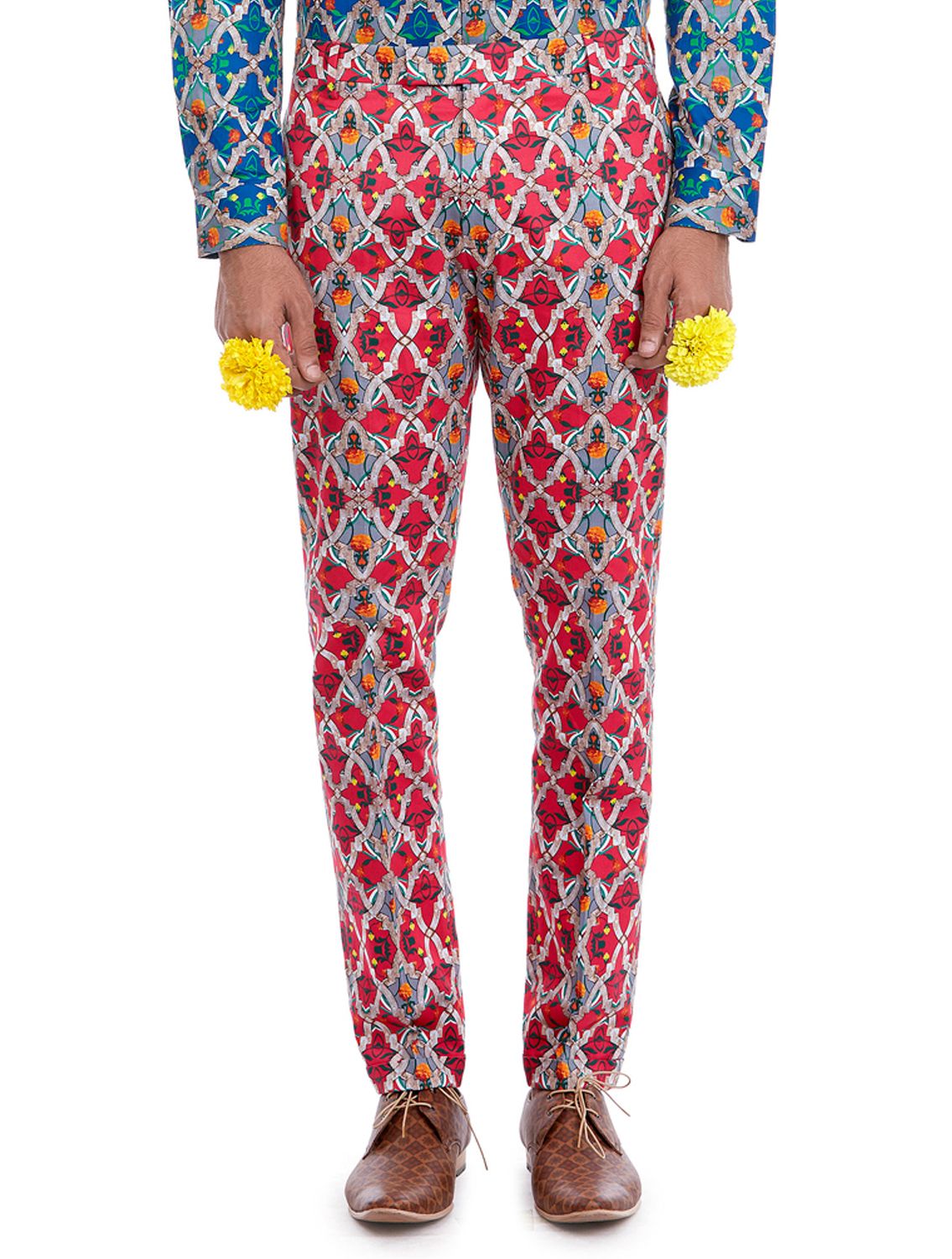 Prayag Jali Printed Trousers