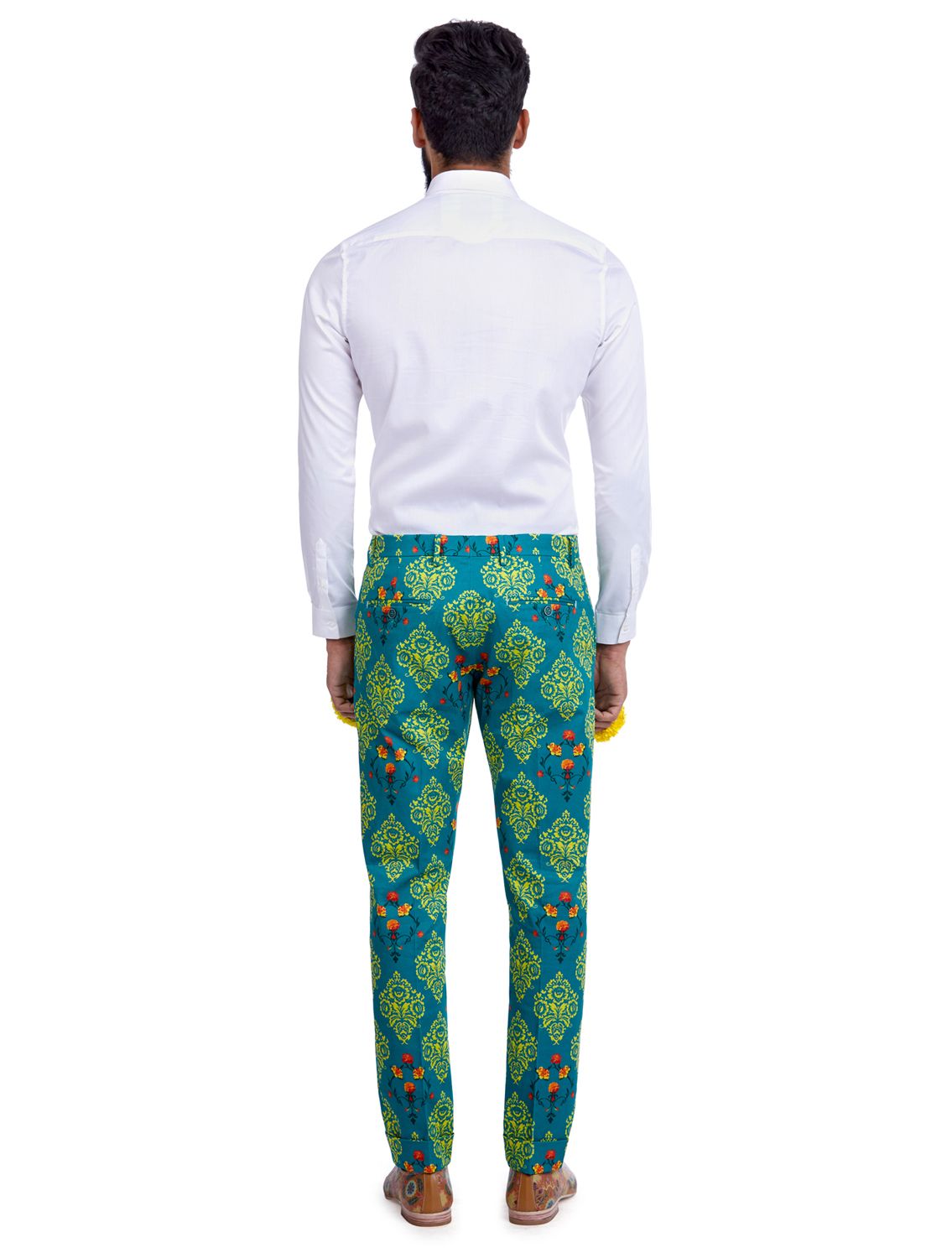 Vayu Green Printed Trousers
