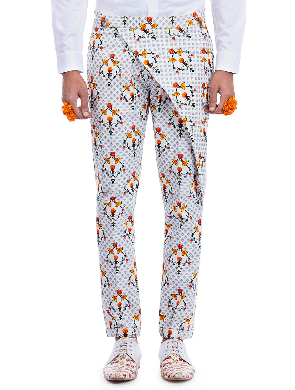 Pandit Printed Wrap Trousers