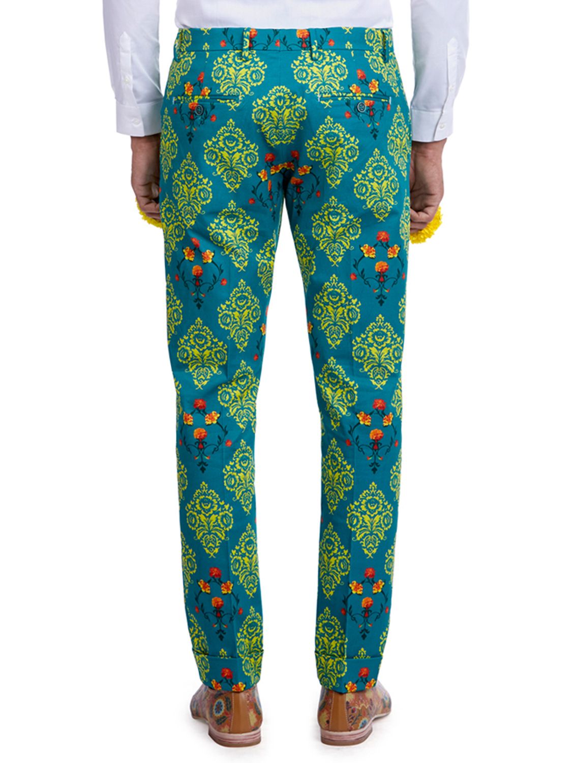 Vayu Green Printed Trousers