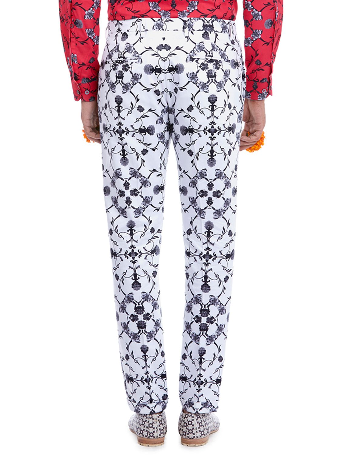 Awadh Monochrome Printed Trousers