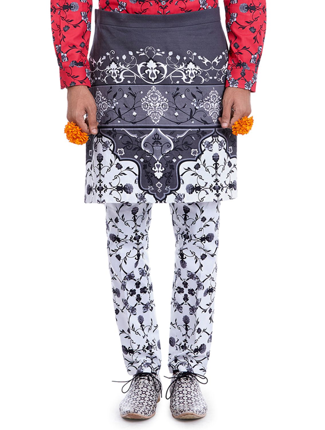 Awadh Printed Kilt Trousers