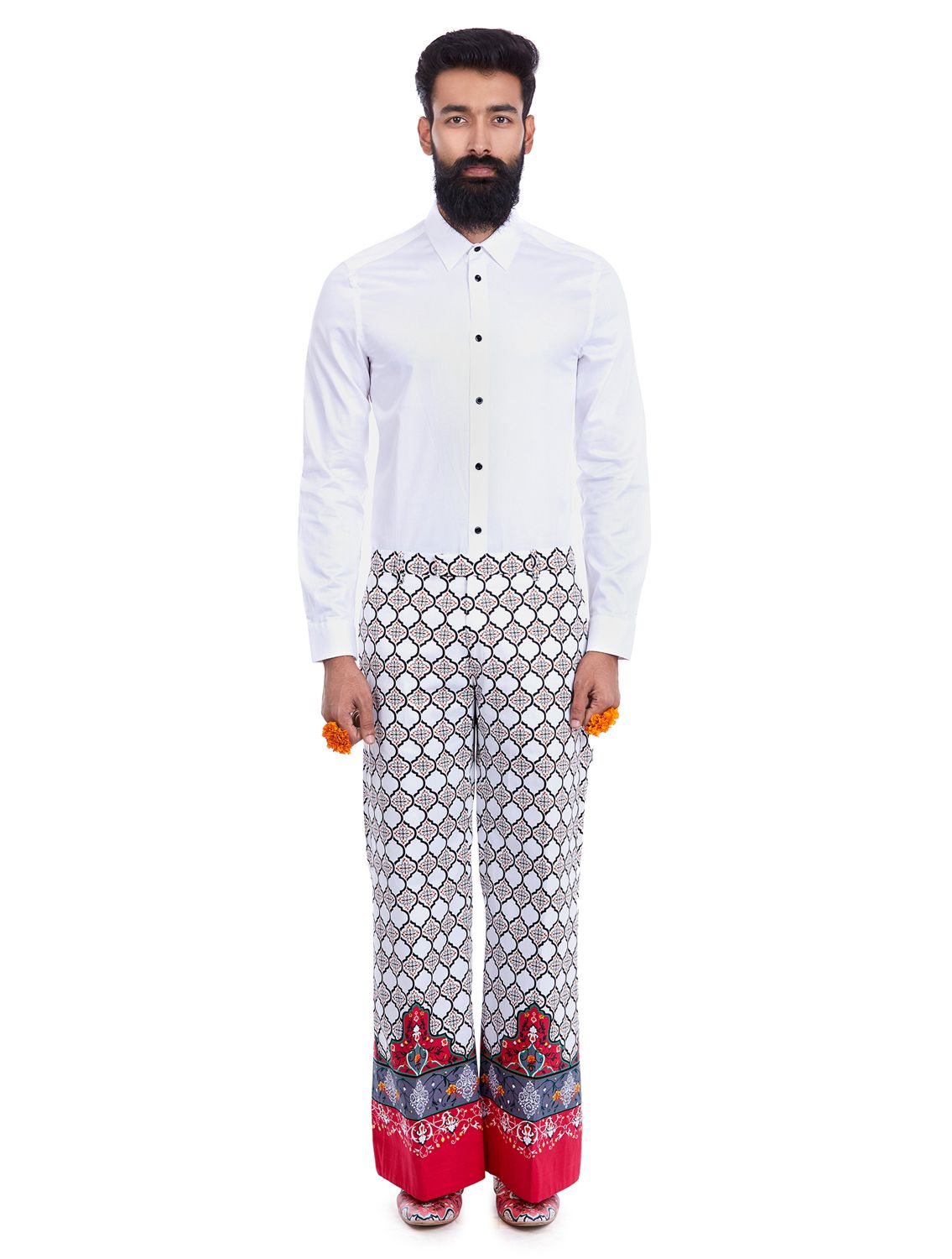 Guru Printed Flared Trousers