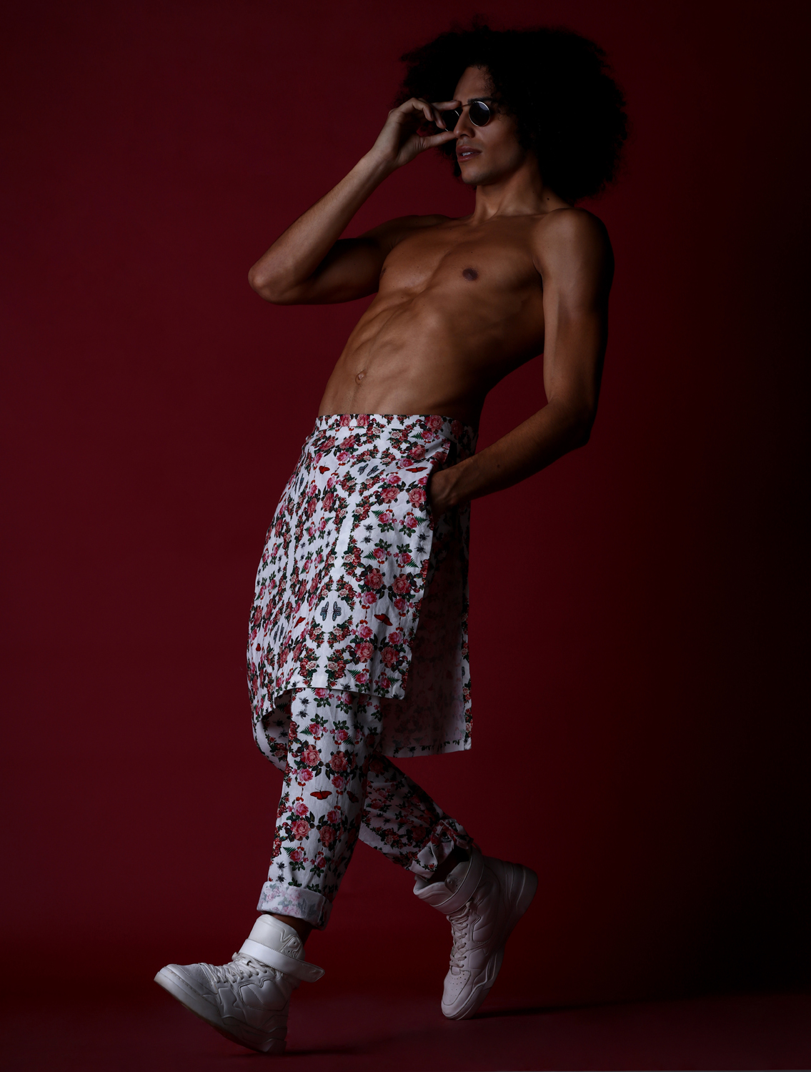 Hyena Printed Kilt Trousers