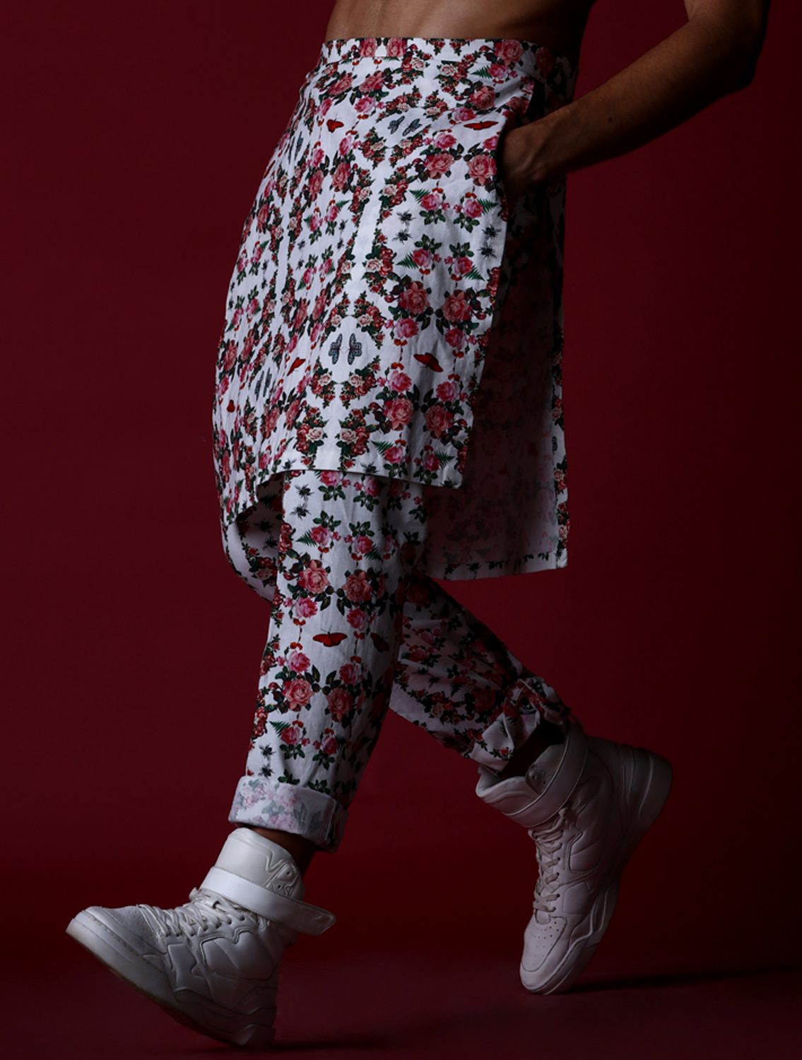 Hyena Printed Kilt Trousers