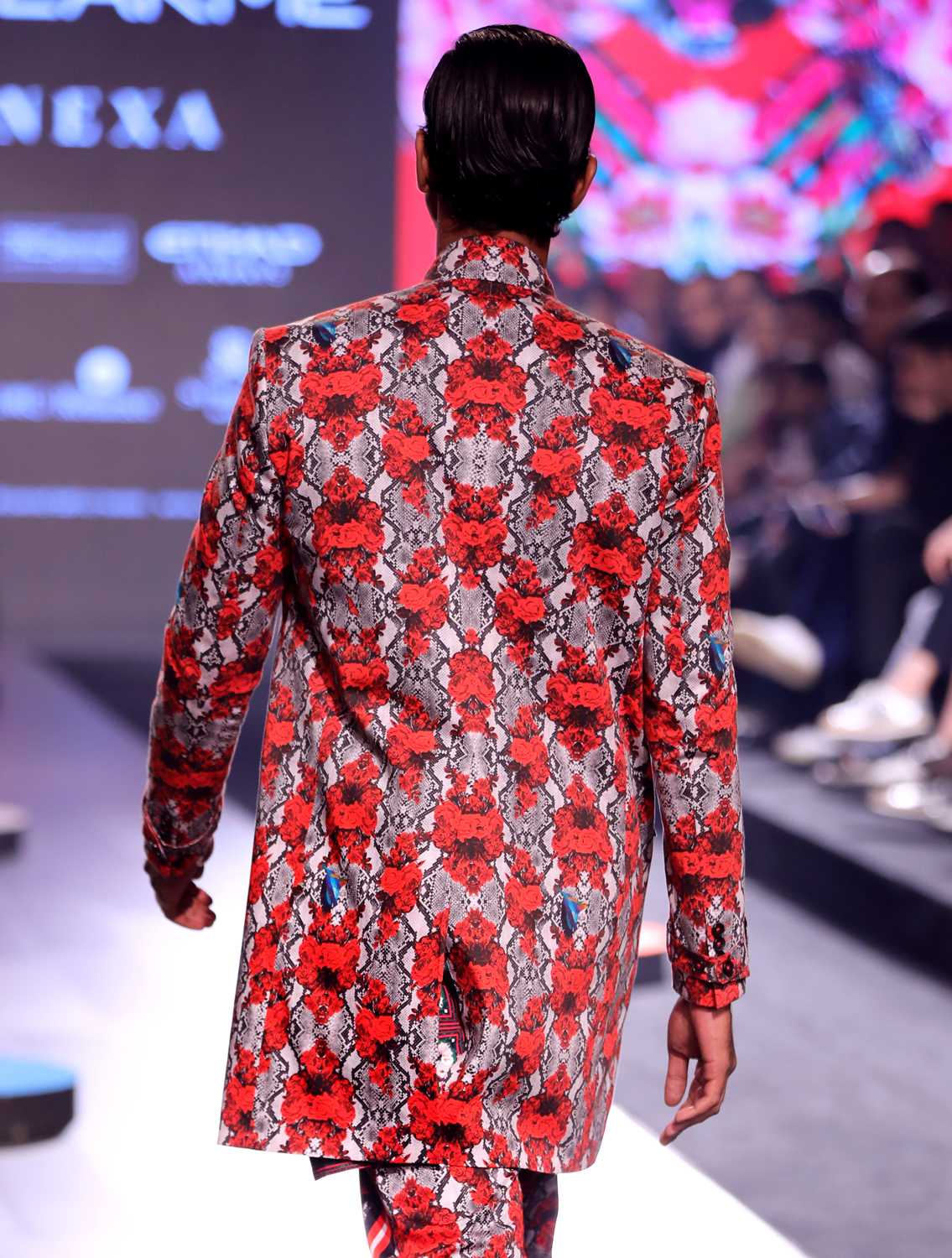 Forest Printed Trenchcoat Back