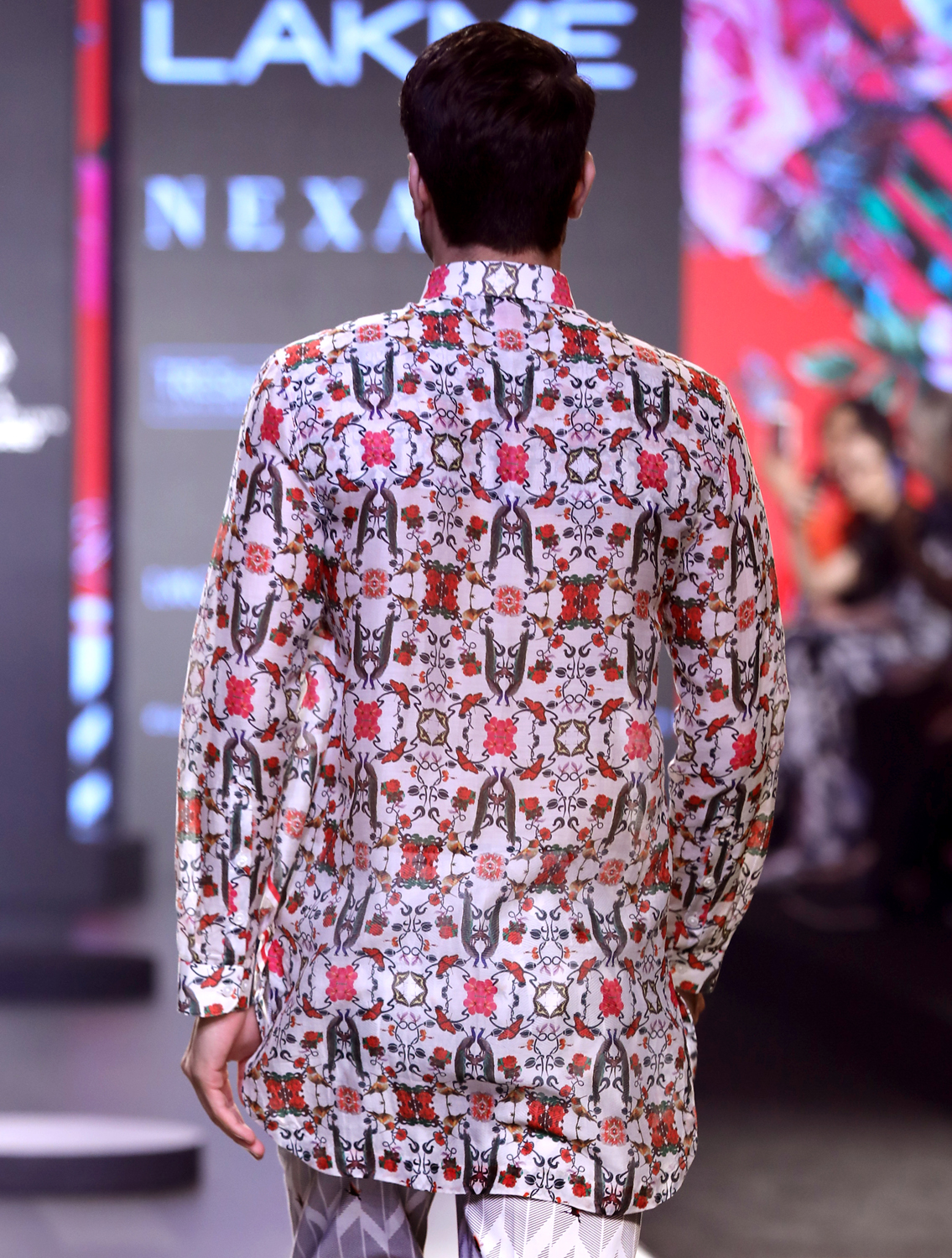 Manas Printed Cowl Shirt Back