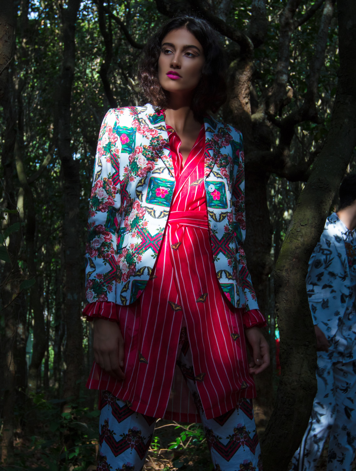 Felidae Stripe Long Shirtdress