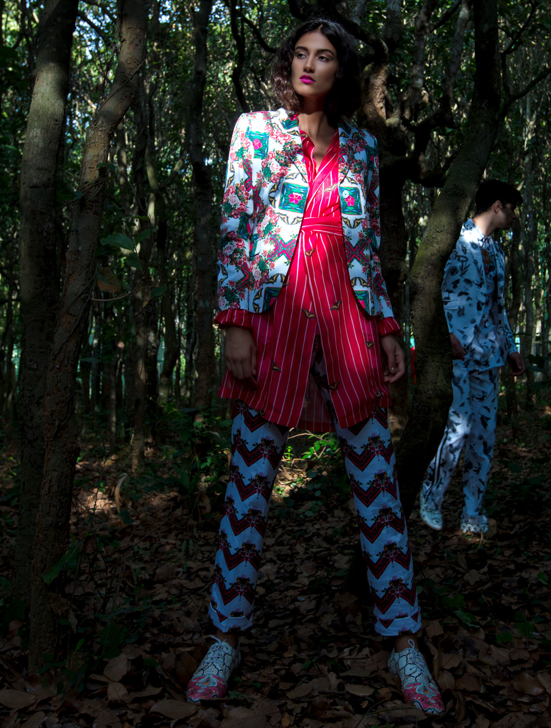 Felidae Stripe Long Shirtdress