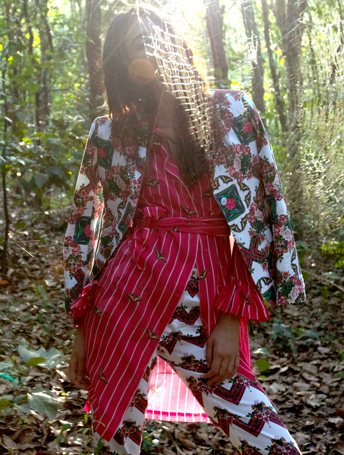 Felidae Stripe Long Shirtdress