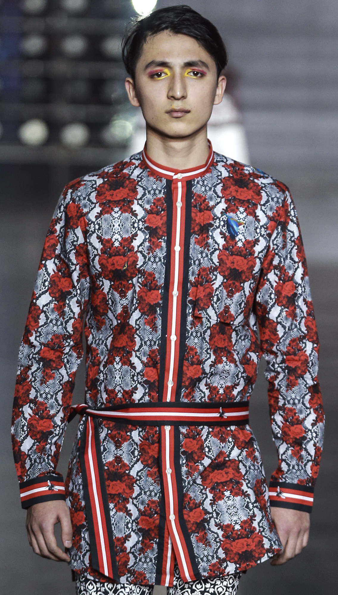 Leo Rose Signature Print Shirt Nucifera Trousers