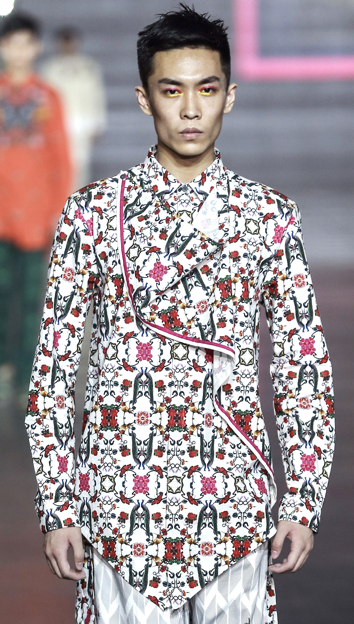 Manas Printed Cowl Shirt Tejas Printed Trousers