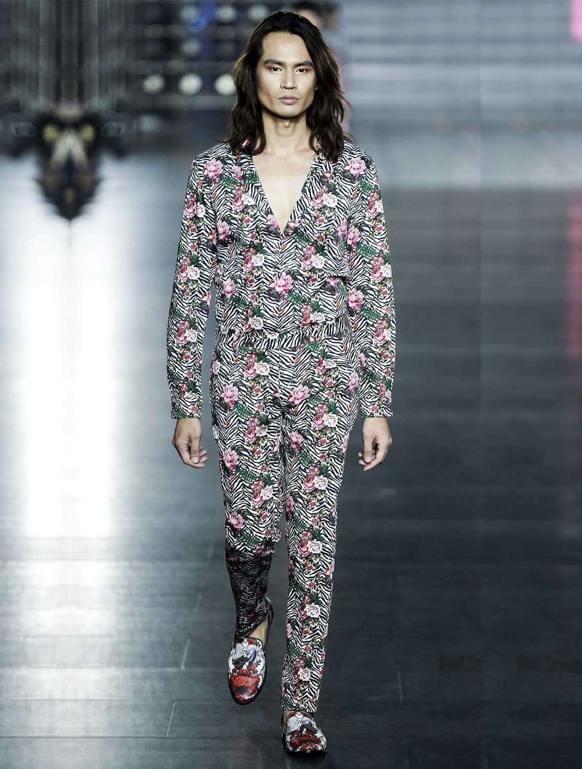 Black Panther Floral Printed Trousers