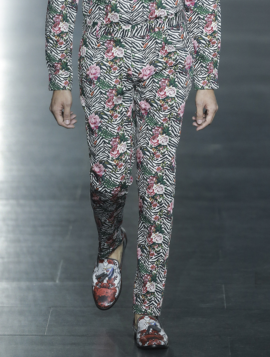 Black Panther Floral Printed Trousers