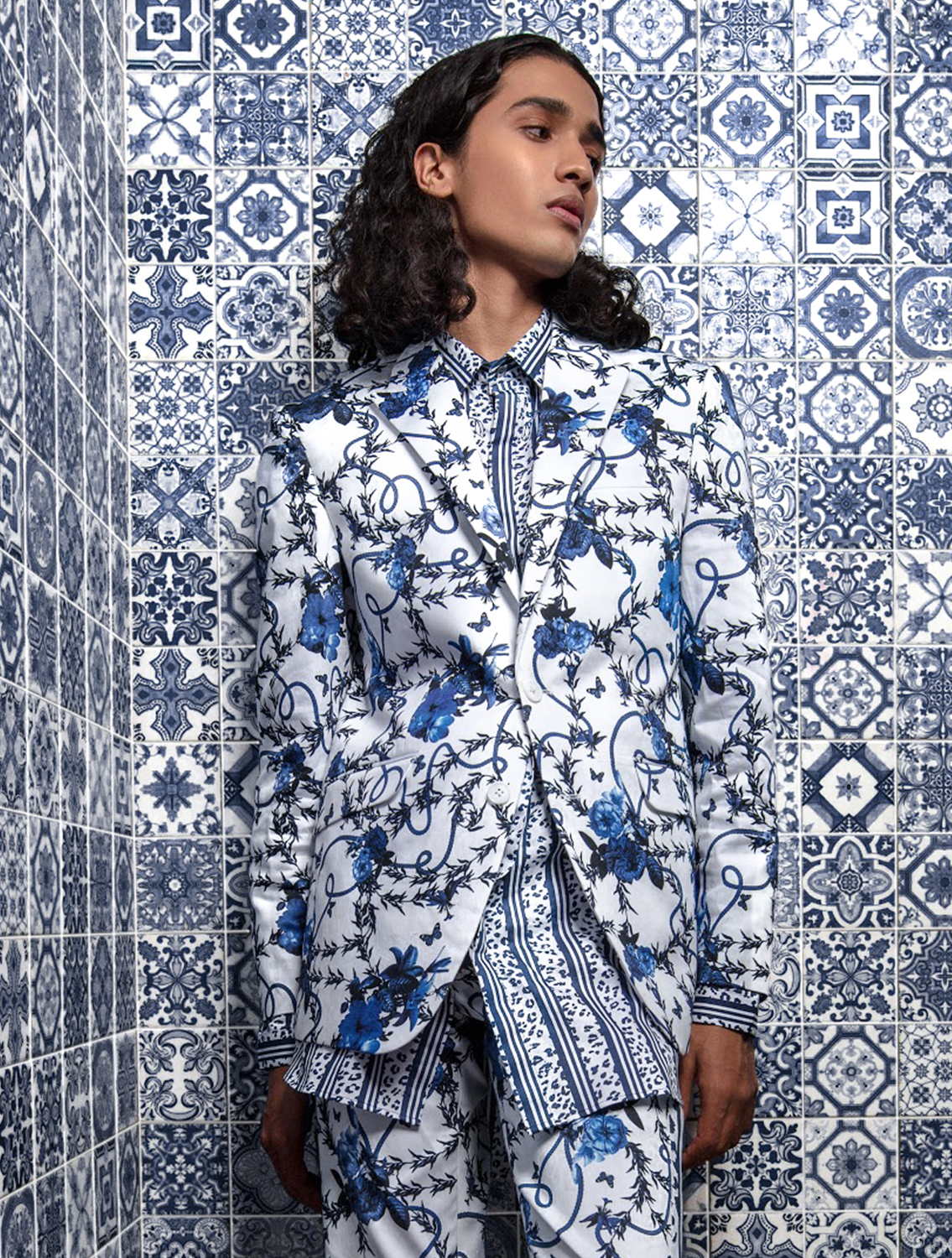 Firdaus All-over Printed Blazer Side