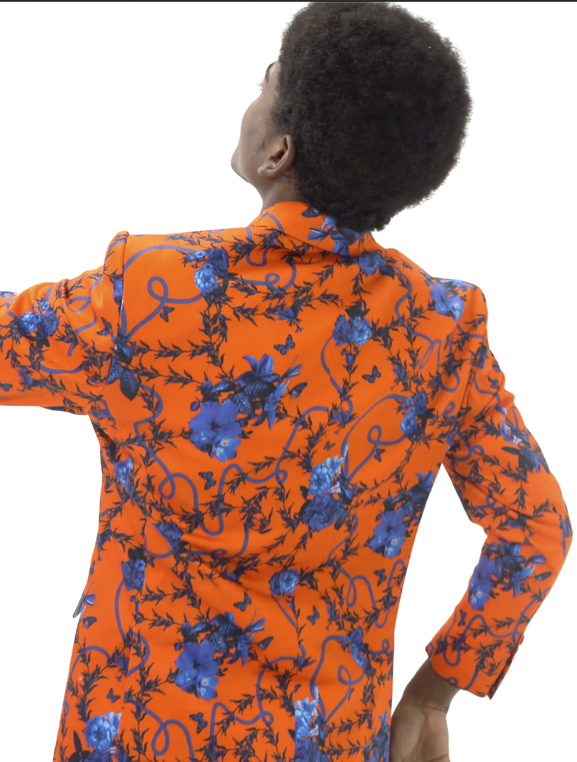 Jahan Orange Blazer Back