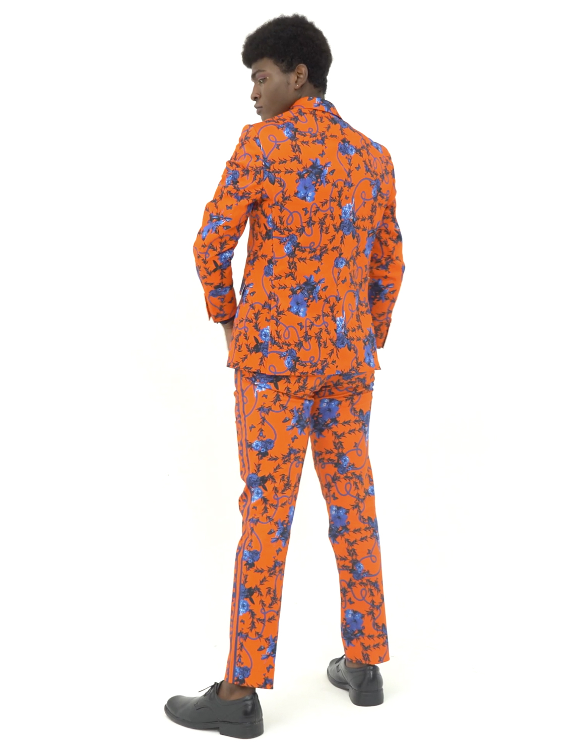 Jahan Orange Blazer Full Back