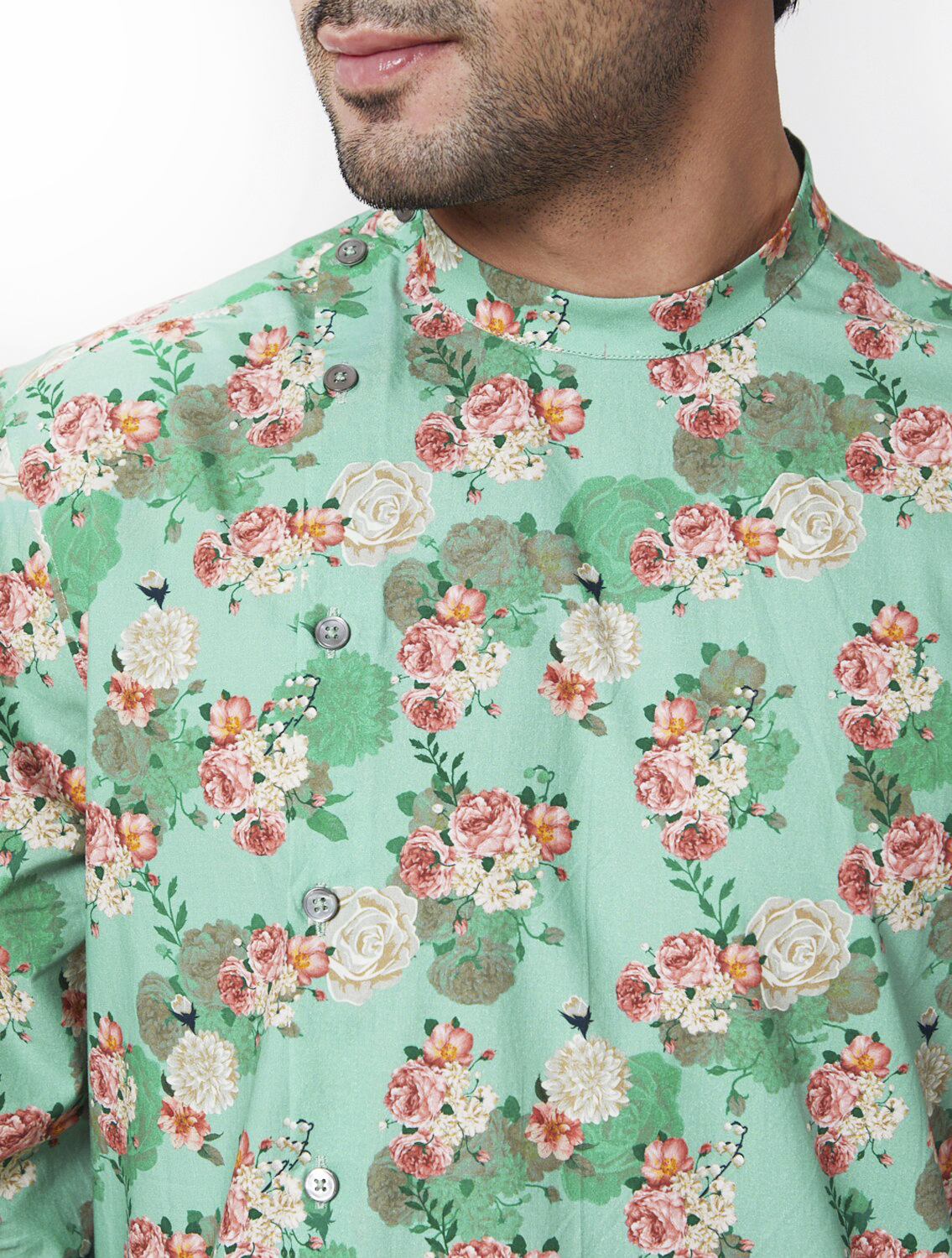 Sanjh Printed Kurta Pyjama Zoom