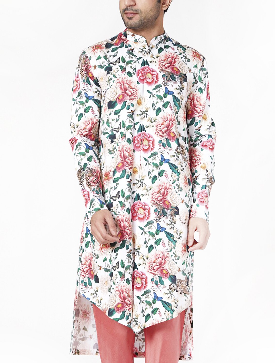 Gardenia Long Cotton Kurta Pyjama Set