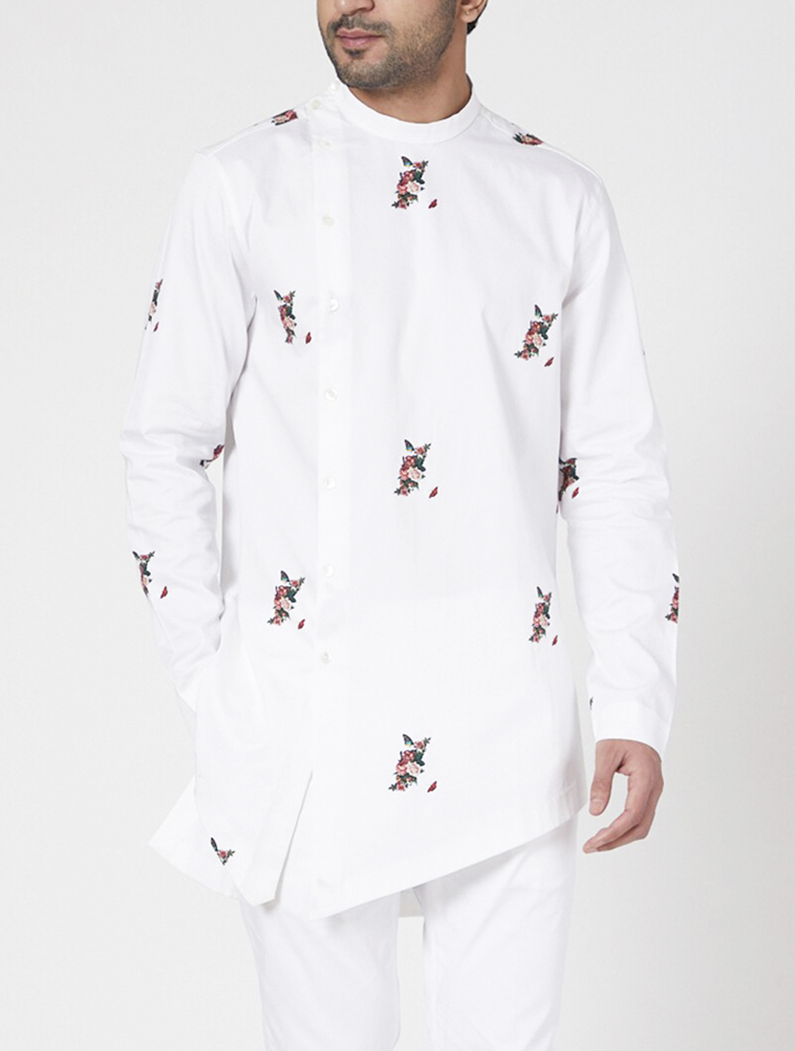 Umber Angharkha Style Shirt