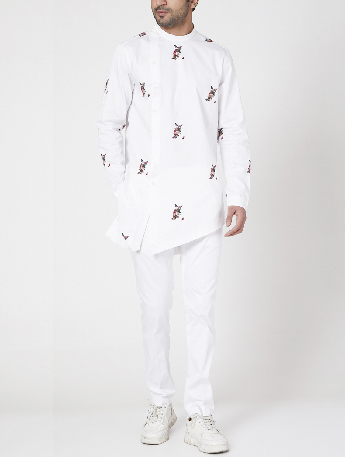 Umber Angharkha Style Shirt Full