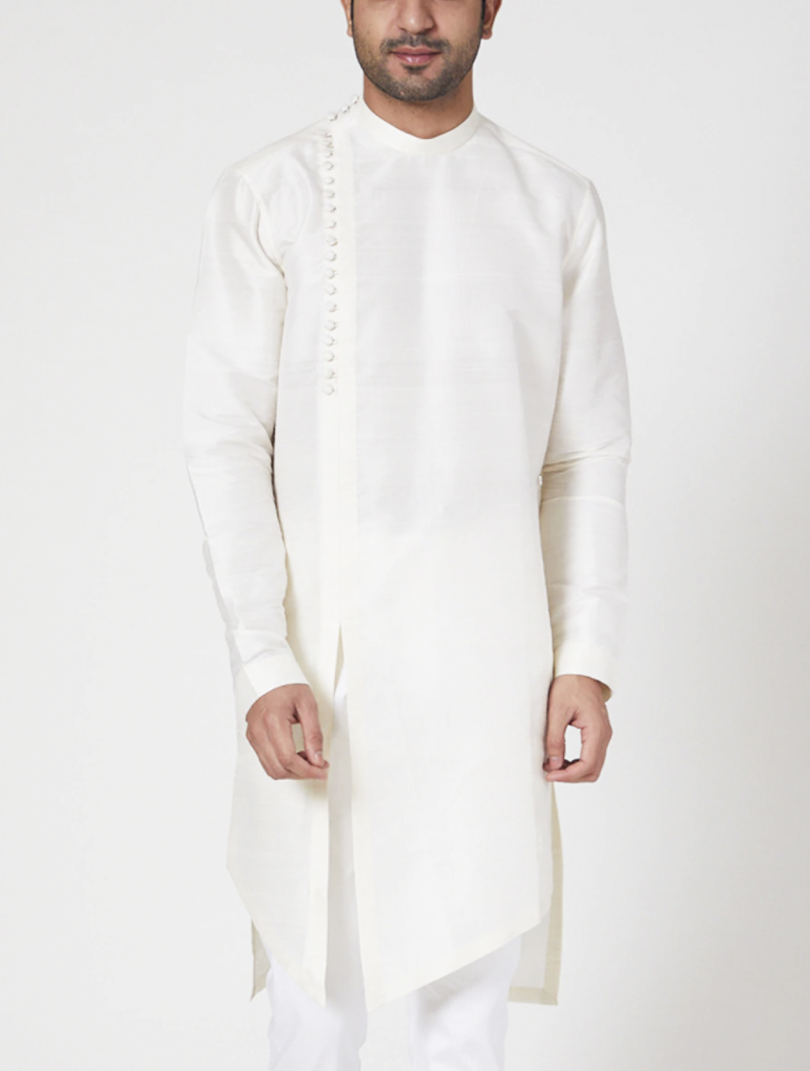 Aasman Off-White Raw Silk Kurta Set