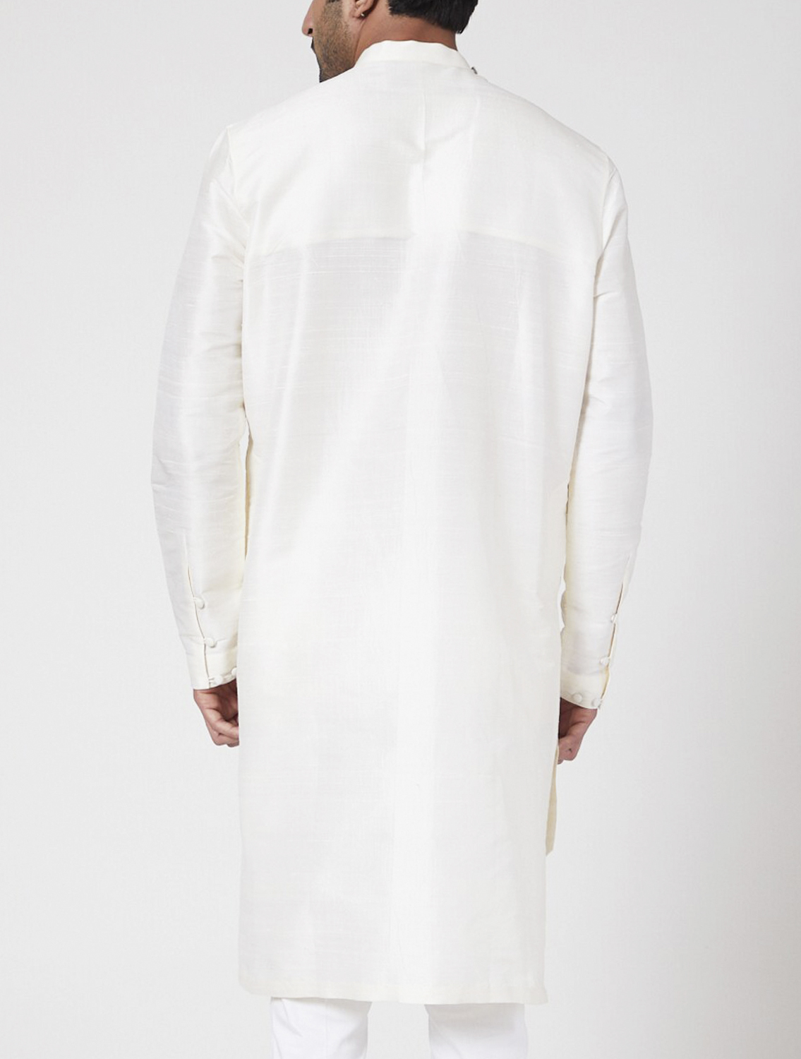 Aasman Off-White Raw Silk Kurta Set