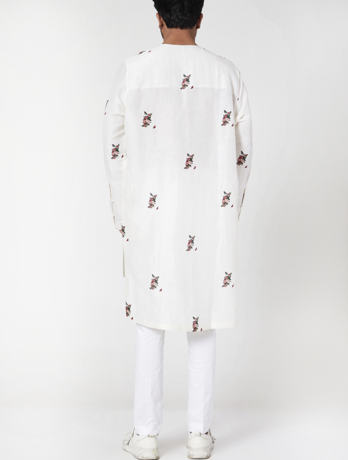 Saavan Off-White Angharkha Kurta Pyjama Set
