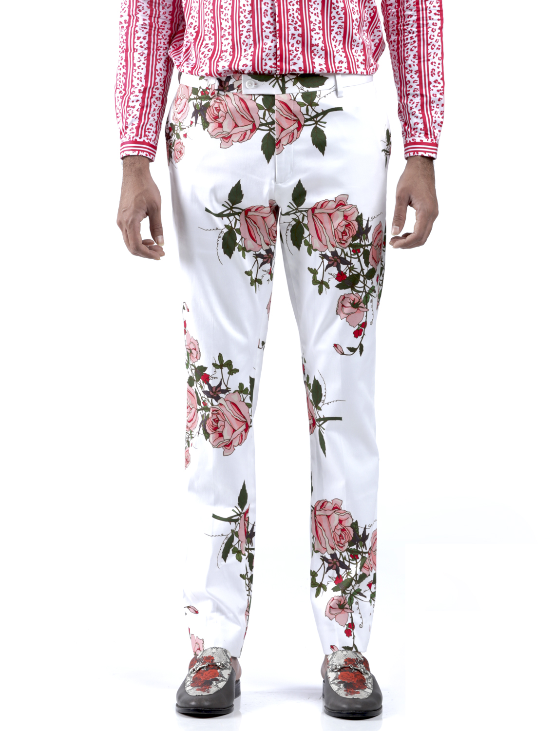 Jannat Floral Printed Trousers Front