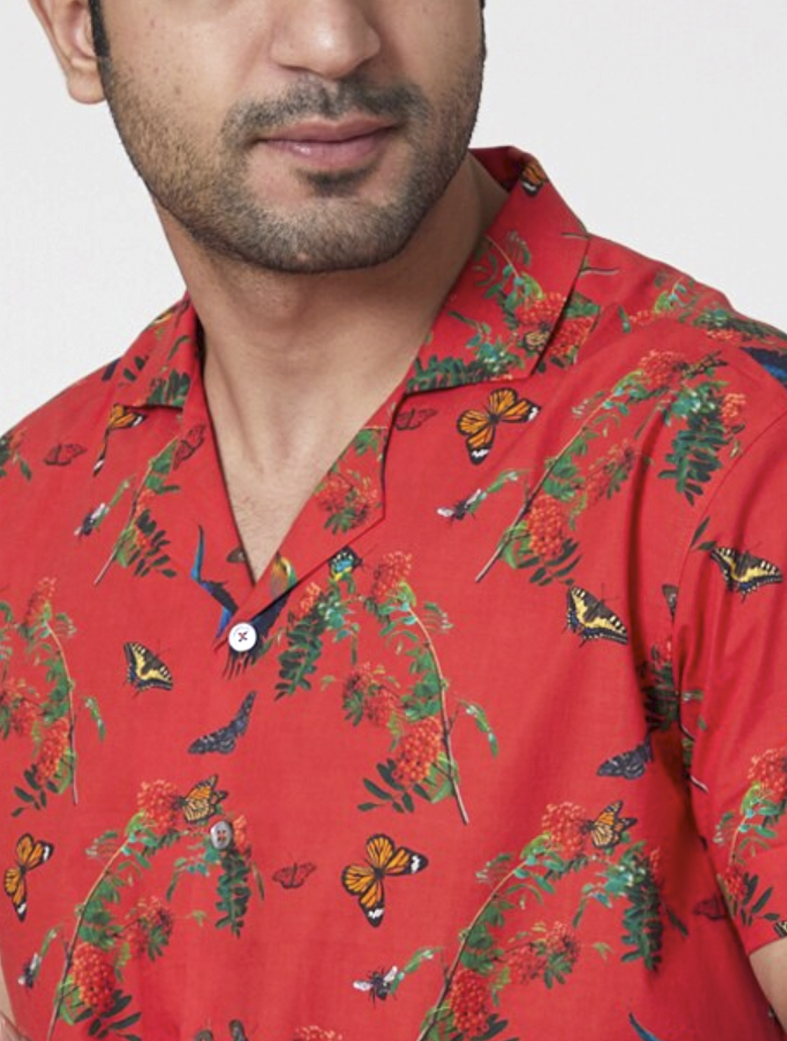 Red Jungle Camp Printed Shirt