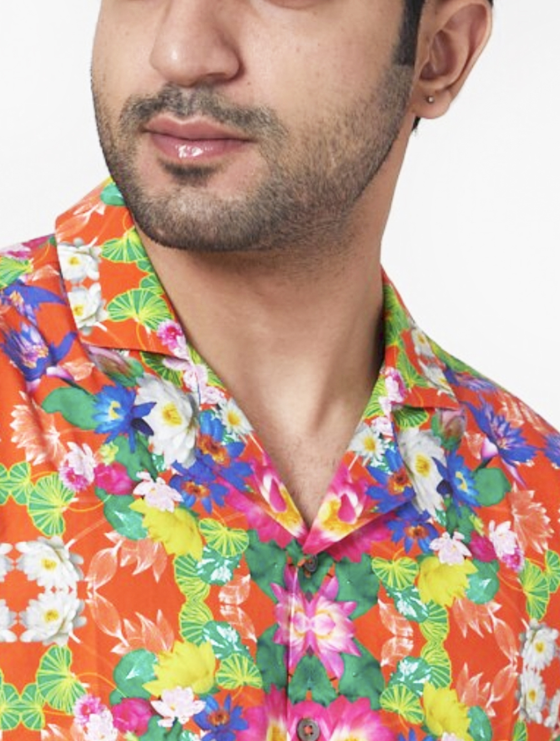 Red Alarka Camp Collar Shirt Zoom