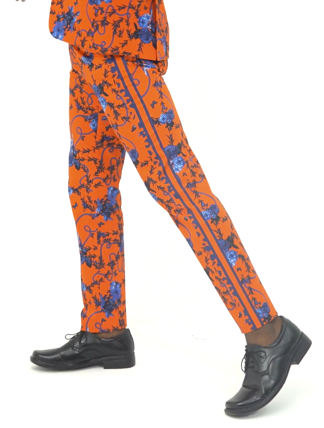 Jahan Printed Pants with Side Striper