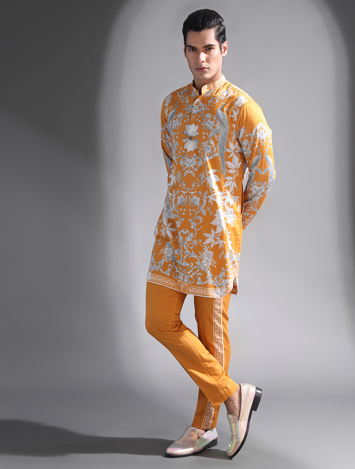 Yellow Baroque Side Striper Trousers