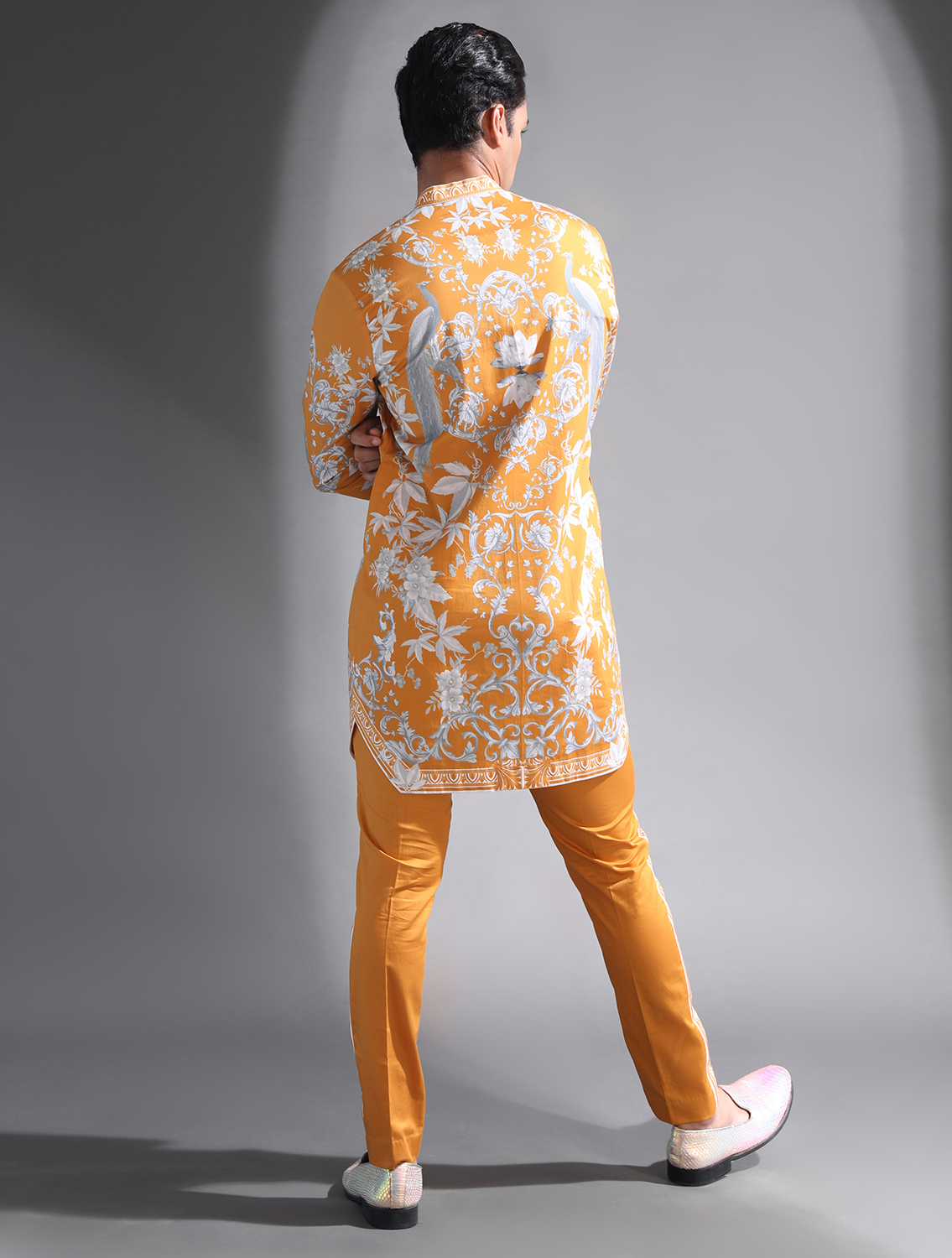 Yellow Baroque Side Striper Trousers