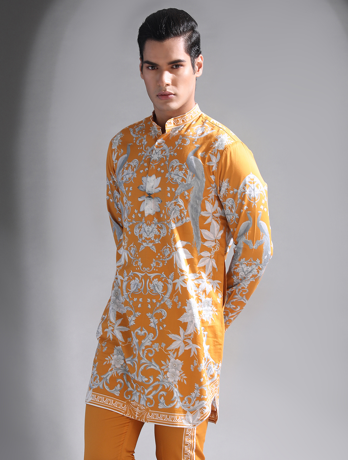 Spock Engineered Printed Kurta Pant Set by Mr Ajay Kumar