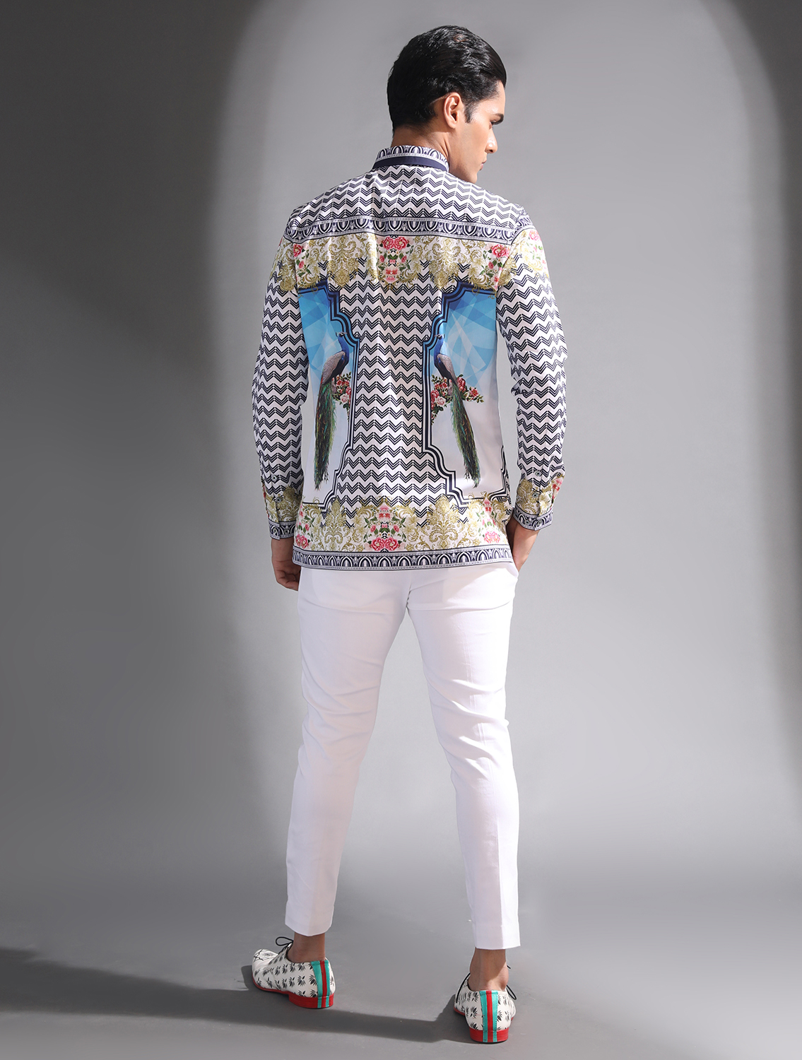 Navy Baroque Signature Shirt Look