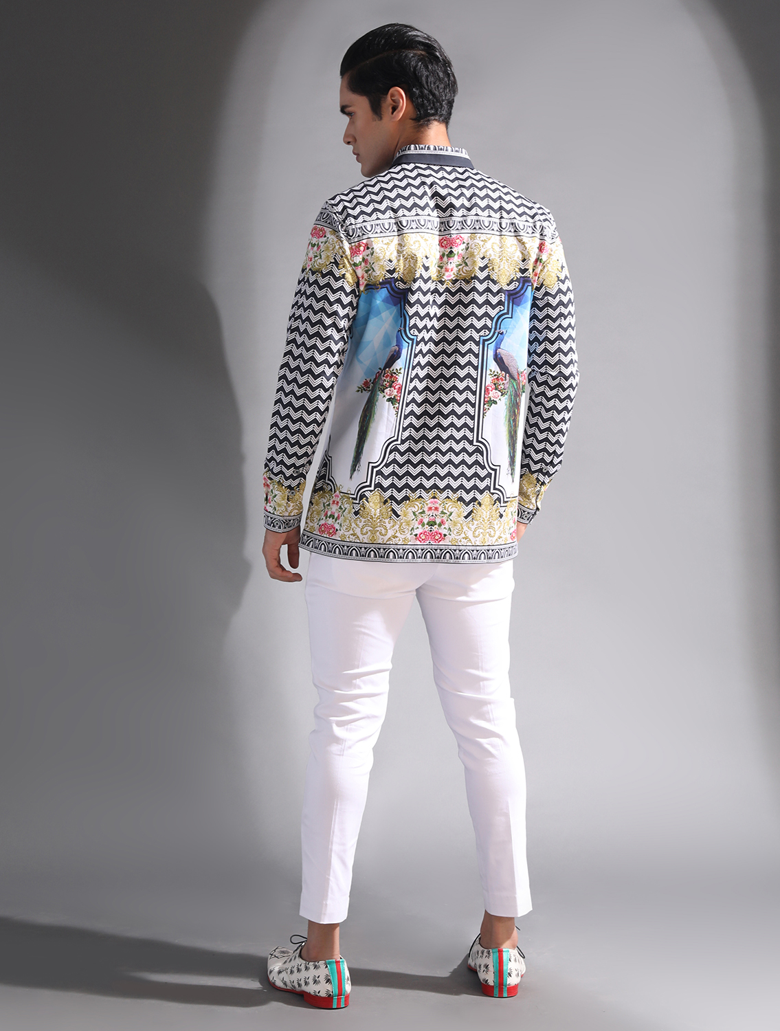 Black Baroque Signature Shirt by Mr Ajay Kumar